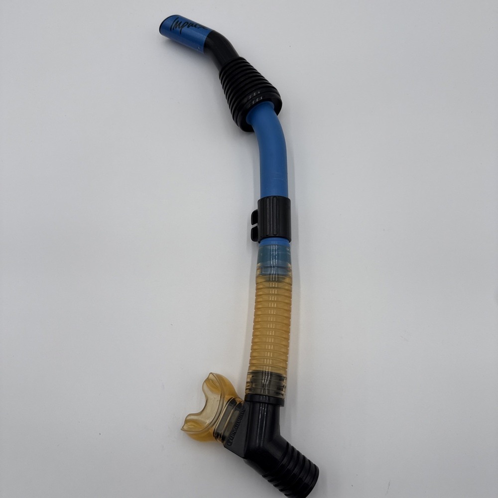 IST Sports SN60 Semi-Dry Soft-Flex Scuba Diving Snorkel Blue Black Adult